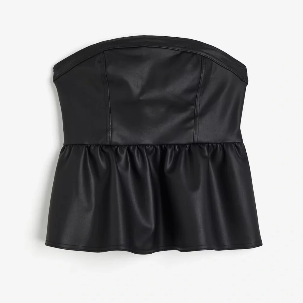 H&M BANDEAU PEPLUM TOP